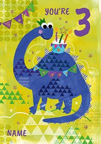 Tap to view 3 Today Dinosaur Birthday Card