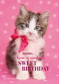 Tap to view Kitten personalised Birthday Card Purrfectly Sweet