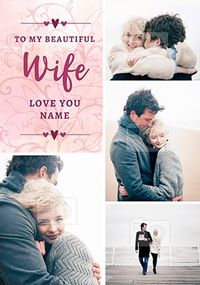 Tap to view My Beautiful Wife Photo Valentines Card