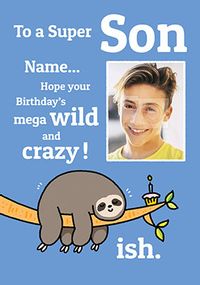 Tap to view Son Wild and Crazy Birthday Photo Card