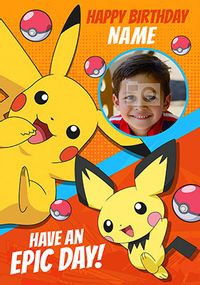 Tap to view Pikachu and Pichu Pokemon Photo Card
