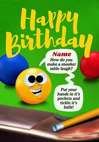 Tap to view How Do You Make a Snooker Table Laugh Personalised Card