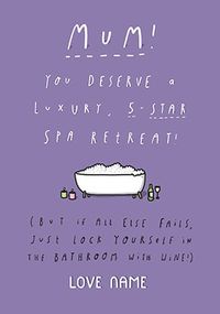 Tap to view Mum - 5 Star Spa Personalised Card