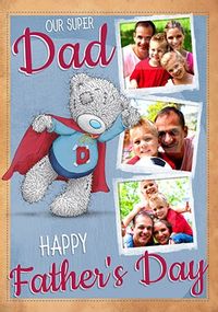 Tap to view Super Dad Me to You Multi Photo Upload Father's Day Card