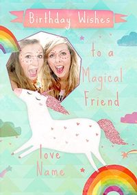 Tap to view Magical Friend Photo Birthday Card