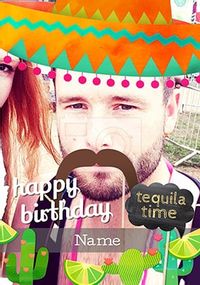 Tap to view Tequila Photo Filter Birthday Card