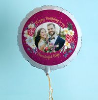 Tap to view Happy Birthday Wife Photo Balloon