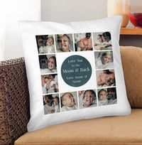 Tap to view Love You To The Moon and Back Daddy Multi Photo Upload Cushion