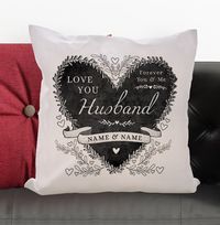Tap to view Husband Personalised Heart Cushion