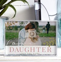 Tap to view Daughter Glitter Photo Block - Landscape