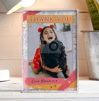 Tap to view Thank You Acrylic Glitter Photo Block