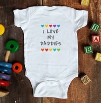 Tap to view I Love My Daddies Personalised Baby Grow