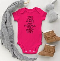 Tap to view Any Message Personalised Baby Grow
