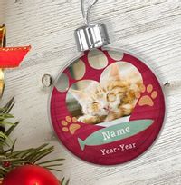 Tap to view Cat Memorial Photo Bauble