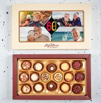 Tap to view 60th Birthday Photo Desserts Chocolate Box - Box of 16