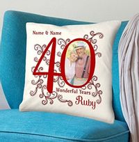 Tap to view 40th Ruby Wedding Anniversary Cushion