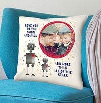 Tap to view To The Moon and Back Photo Cushion