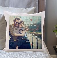 Tap to view Live, Laugh, Love Photo Cushion
