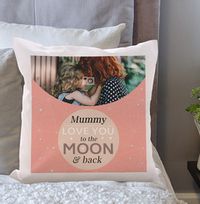 Tap to view Mummy To The Moon and Back Photo Cushion