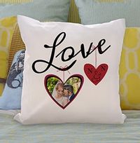 Tap to view Personalised Photo Upload Heart Cushion