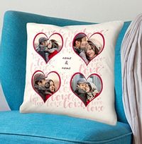 Tap to view Heart Collage Personalised Names Cushion