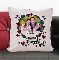 Tap to view Snuggle Spot Personalised Photo Cushion