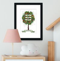 Tap to view Family Tree of 3 Personalised Print