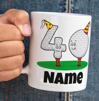 Tap to view 40th Birthday Personalised Golf Mug