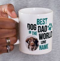 Tap to view Best Dog Dad Photo Upload Mug