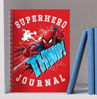 Tap to view Spiderman Notebook - Personalised Superhero Journal