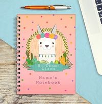Tap to view No Drama Llama Personalised Notebook