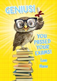 Tap to view Genius - You Passed Your Exams Personalised Card