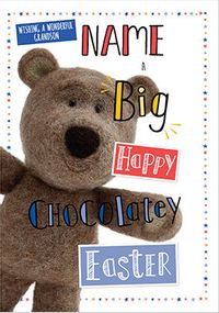 Tap to view Barley Bear - Grandson Easter personalised Card