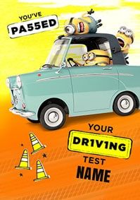 Tap to view Despicable - Driving Test Pass Personalised Card