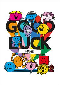 Tap to view Mr Men & Little Miss Good Luck Personalised Card