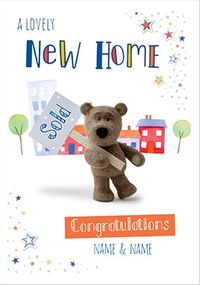 Tap to view Barley Bear New Home Personalised Card