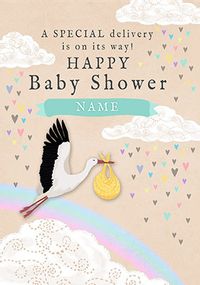 Tap to view New Baby Special Delivery personalised Card