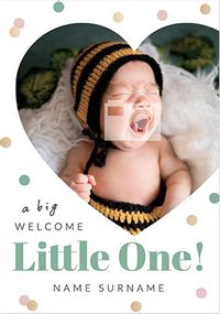 Tap to view A Big Welcome Little One New Baby Photo Card