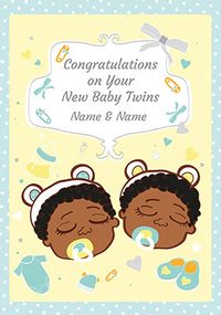 Tap to view New Baby Twins personalised Card