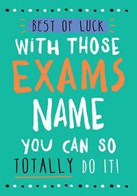 Tap to view Good Luck with Exams Card - Rock, Paper, Awesome