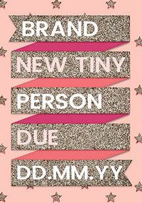 Tap to view Brand New Tiny Person Pink Announcement Card
