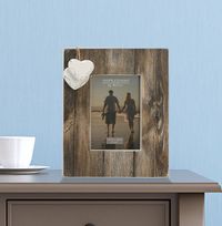 Tap to view Distressed Wood Photo Frame - 4 x 6 in