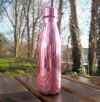 Tap to view Pink Water Droplets 500ml Stainless Steel Insulated Water