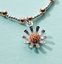 Tap to view Silver & Rose Gold Daisy Beaded Bracelet