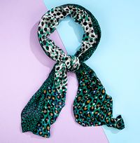 Tap to view Recycled Green Animal Print Scarf