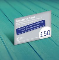 Tap to view Cancer Research UK £50 Donation Card