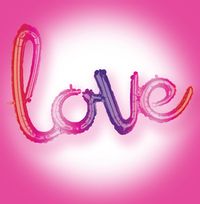 Tap to view Love Ombre Phrase Foil Balloon - Inflate at Home