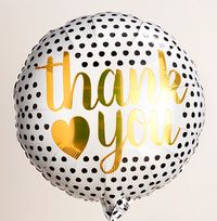 Tap to view Thank You Gold Script Balloon