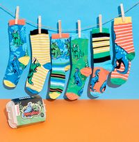 Tap to view Kids Dino Eggs Oddsocks Pack Size 12-6