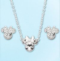 Tap to view Disney Mickey & Minnie Silhouette Necklace and Earring Set